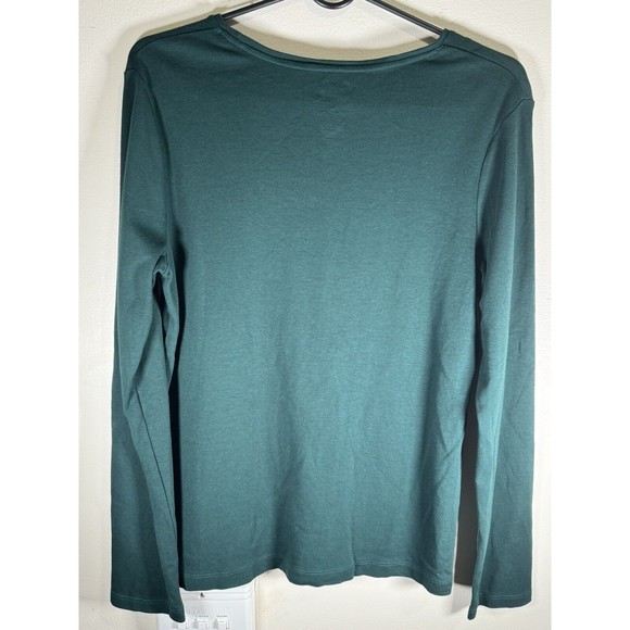 Croft and Barrow Women MED Hunter Green Holiday Bling Christmas Tree  T-Shirt. - Picture 6 of 6